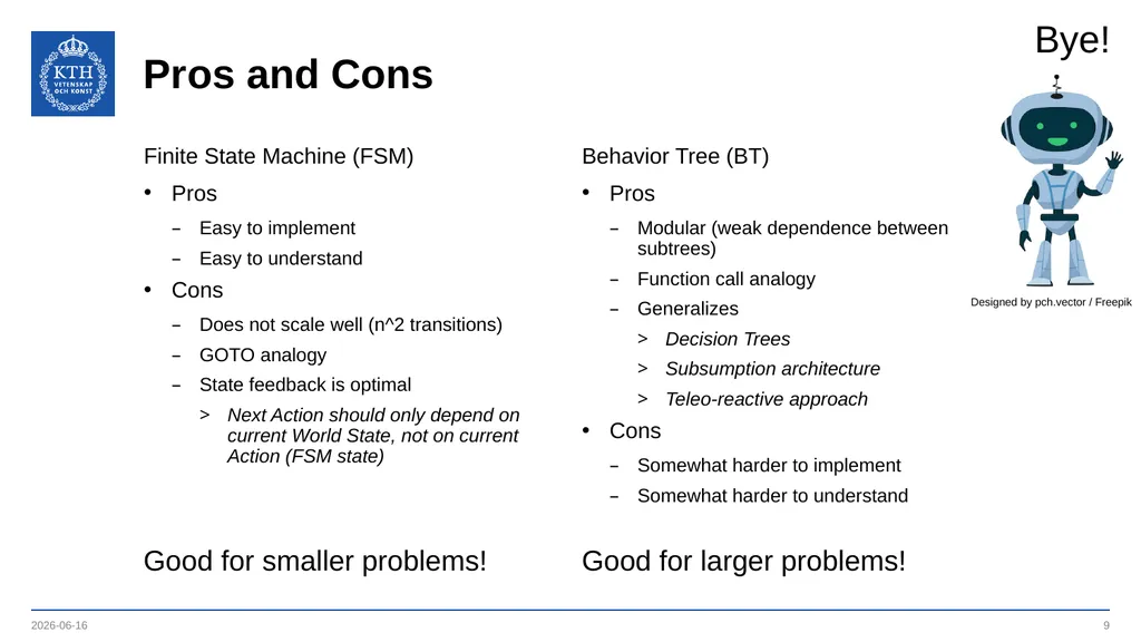 Behavior Trees vs FSMs An Introduction to Behavior - slide 9 of 9