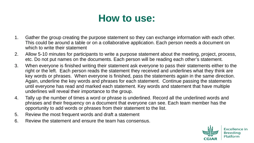 Purpose Statement Spring 2020 Definition: The - slide 5 of 7