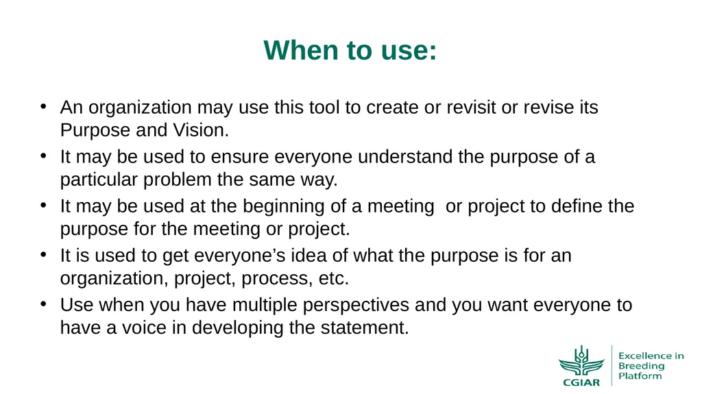 Purpose Statement Spring 2020 Definition: The - slide 4 of 7