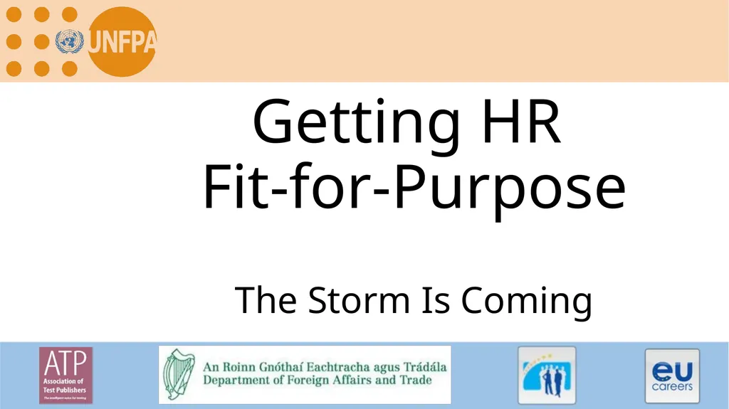 Getting HR Fit-for-Purpose The Storm Is Coming - slide 1 of 10