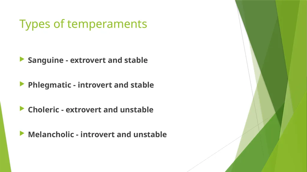 TYPOLOGY OF TEMPERAMENTS BEATRICE CONTENT - slide 8 of 12