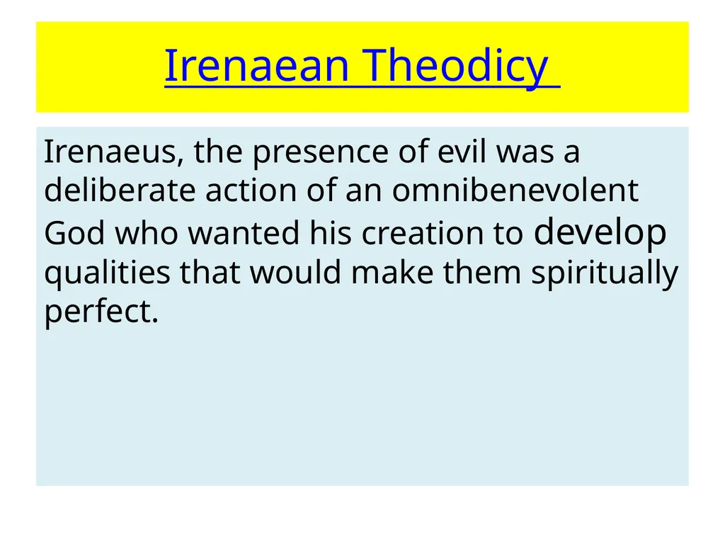 C Evil : Religious responses to the problem of - slide 2 of 20