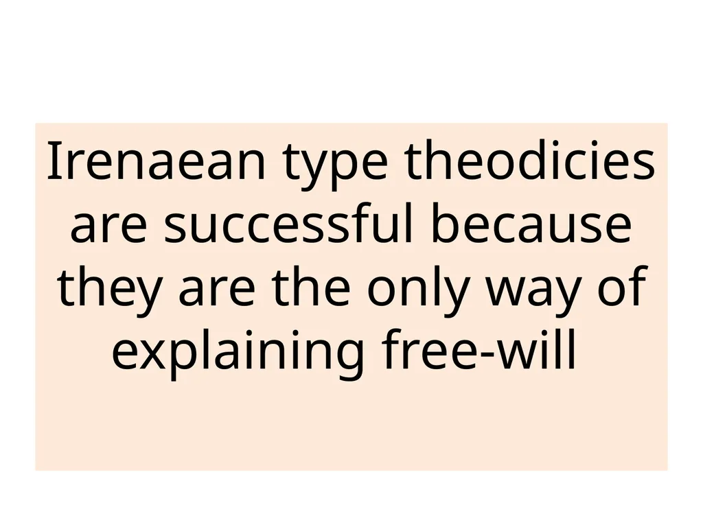 C Evil : Religious responses to the problem of - slide 18 of 20