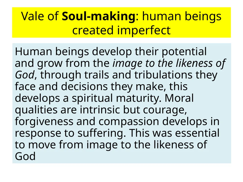 C Evil : Religious responses to the problem of - slide 4 of 20