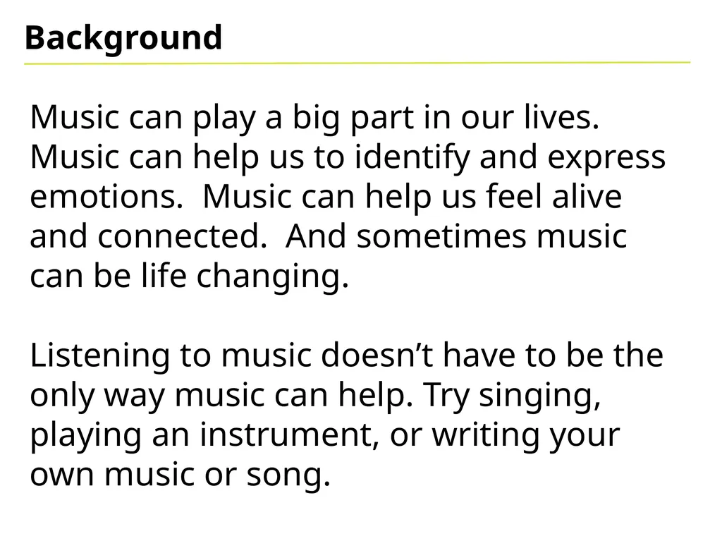 Music “Music acts like a magic key, to which the - slide 3 of 10