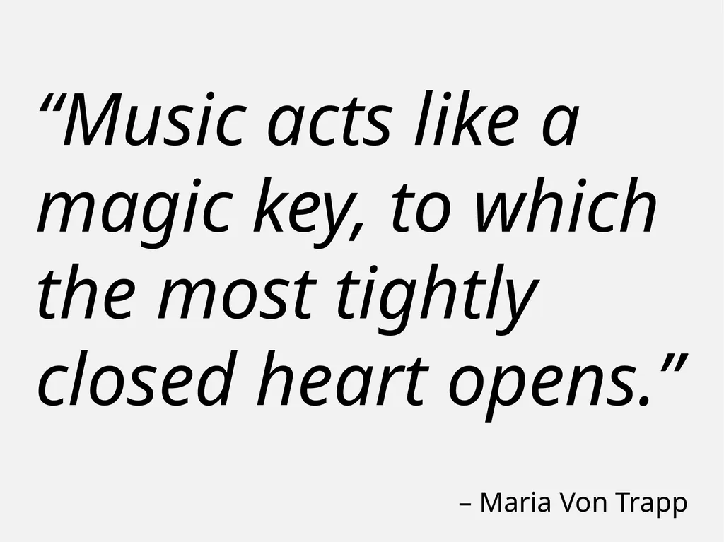Music “Music acts like a magic key, to which the - slide 2 of 10