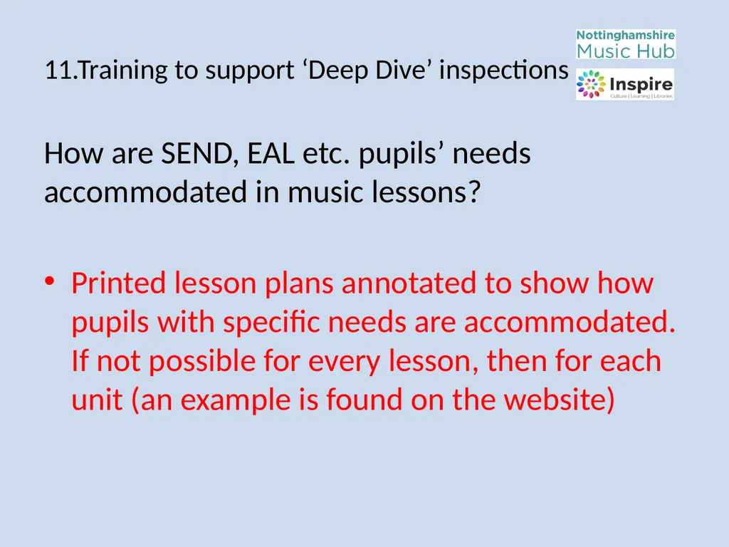 DEEP DIVE Training to provide information and - slide 17 of 37