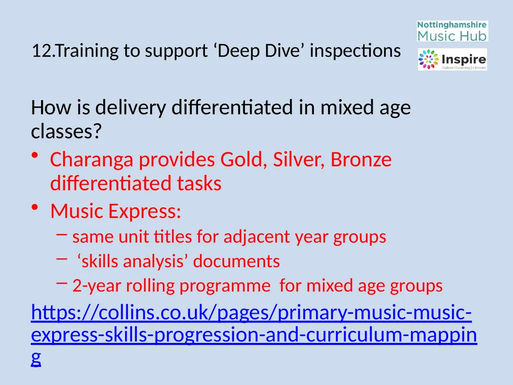 DEEP DIVE Training to provide information and - slide 18 of 37