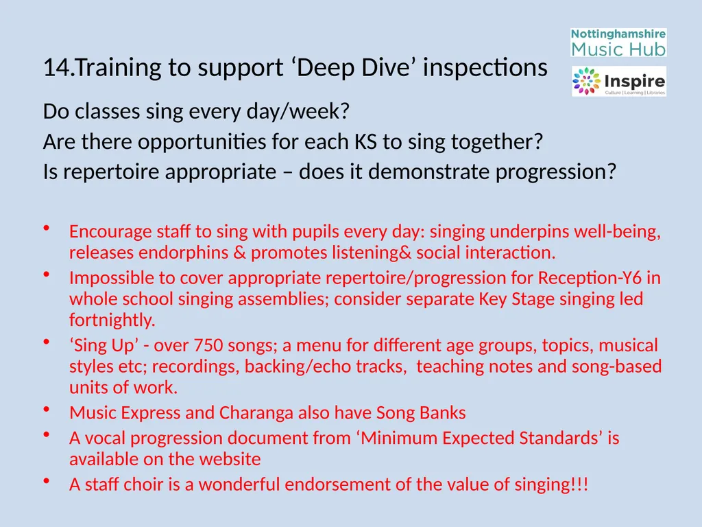 DEEP DIVE Training to provide information and - slide 20 of 37