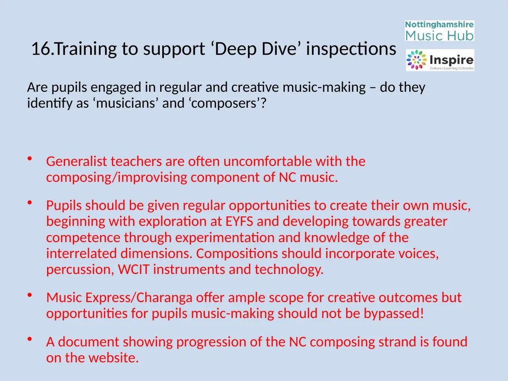 DEEP DIVE Training to provide information and - slide 22 of 37