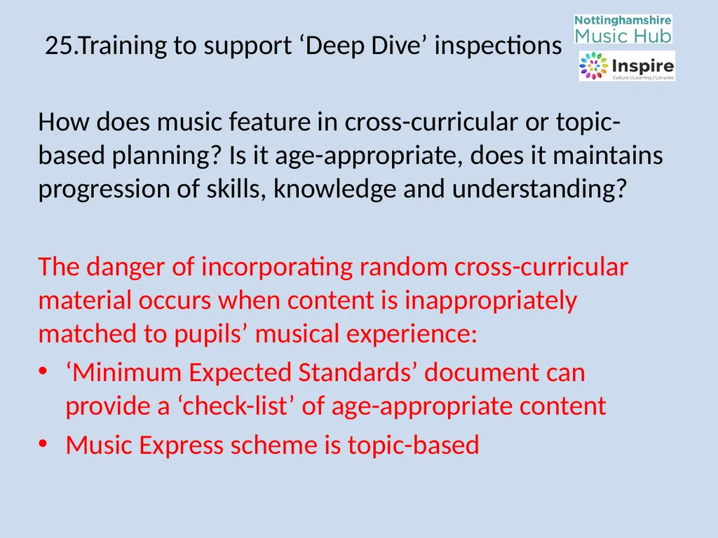 DEEP DIVE Training to provide information and - slide 32 of 37