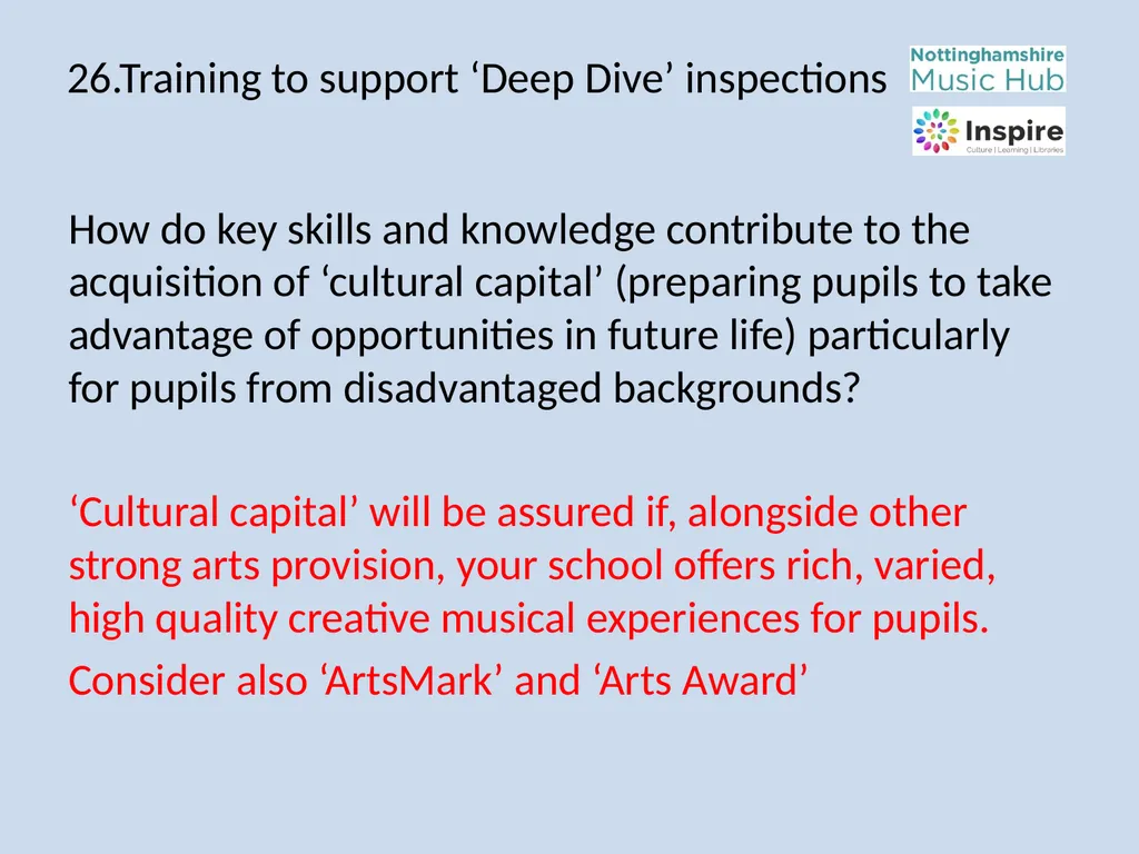 DEEP DIVE Training to provide information and - slide 33 of 37