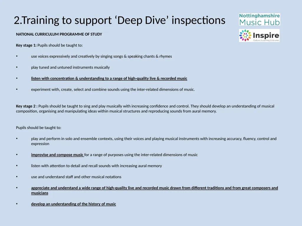DEEP DIVE Training to provide information and - slide 8 of 37