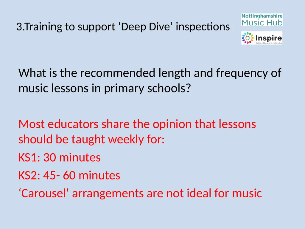 DEEP DIVE Training to provide information and - slide 9 of 37