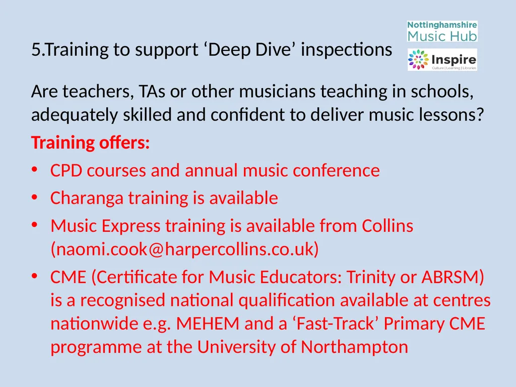 DEEP DIVE Training to provide information and - slide 11 of 37