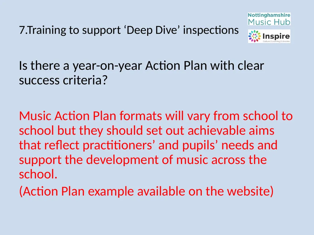 DEEP DIVE Training to provide information and - slide 13 of 37