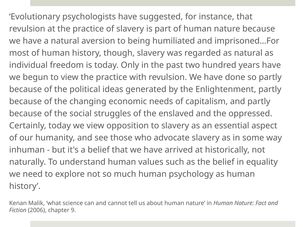 Being Human: Human Nature from the Renaissance to - slide 11 of 11