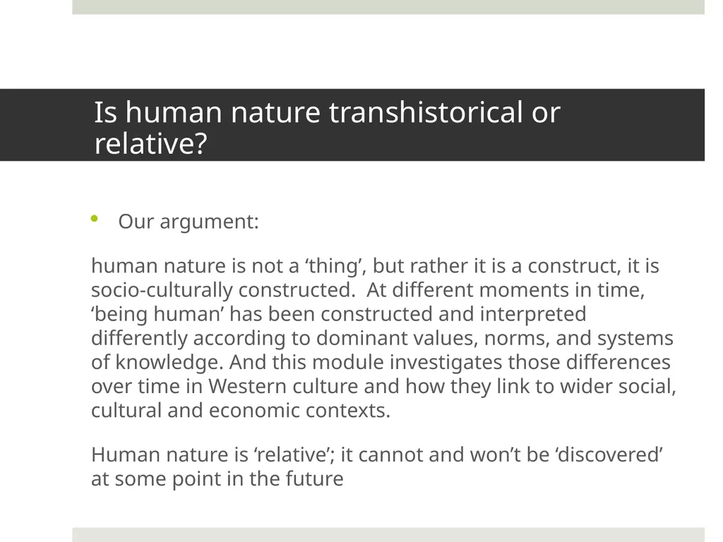 Being Human: Human Nature from the Renaissance to - slide 5 of 11