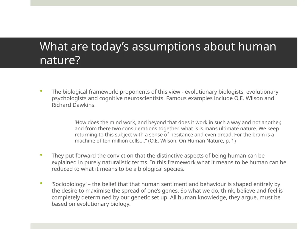 Being Human: Human Nature from the Renaissance to - slide 6 of 11