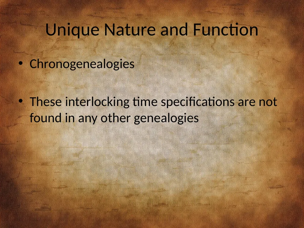 Genesis 5 and 11: Chronogenealogies in the - slide 6 of 17