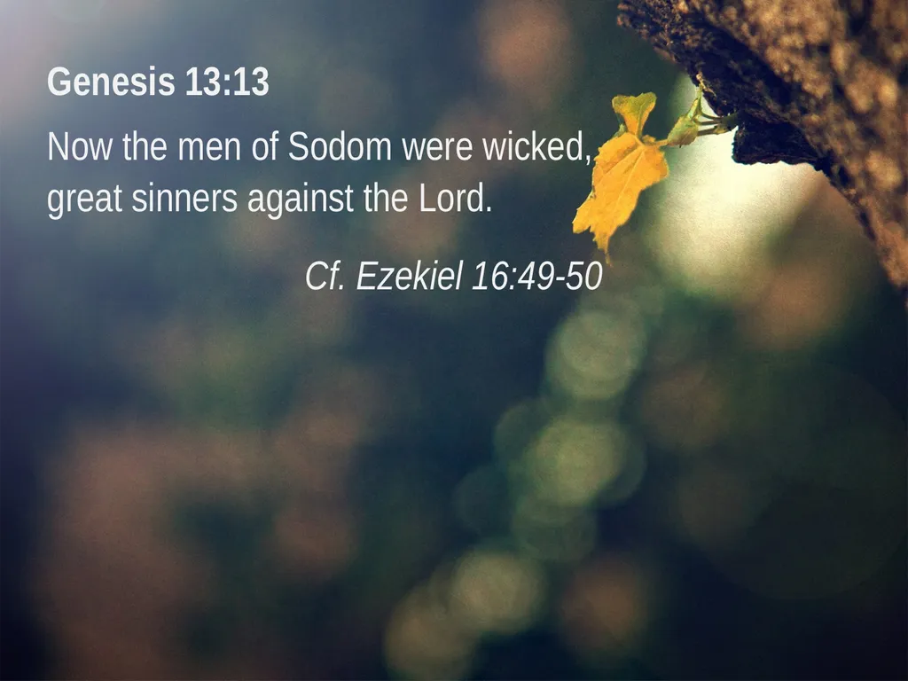 Genesis 13:10-12 And Lot lifted up his eyes and - slide 3 of 12
