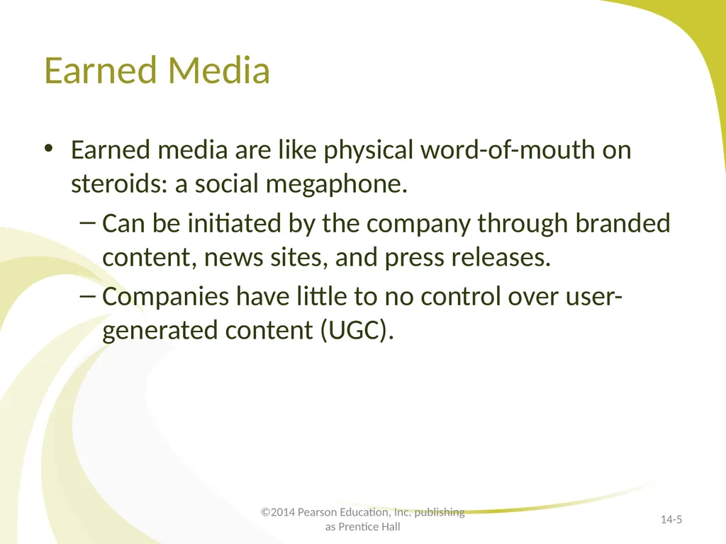 E-Marketing Communication: Earned Media - slide 5 of 21