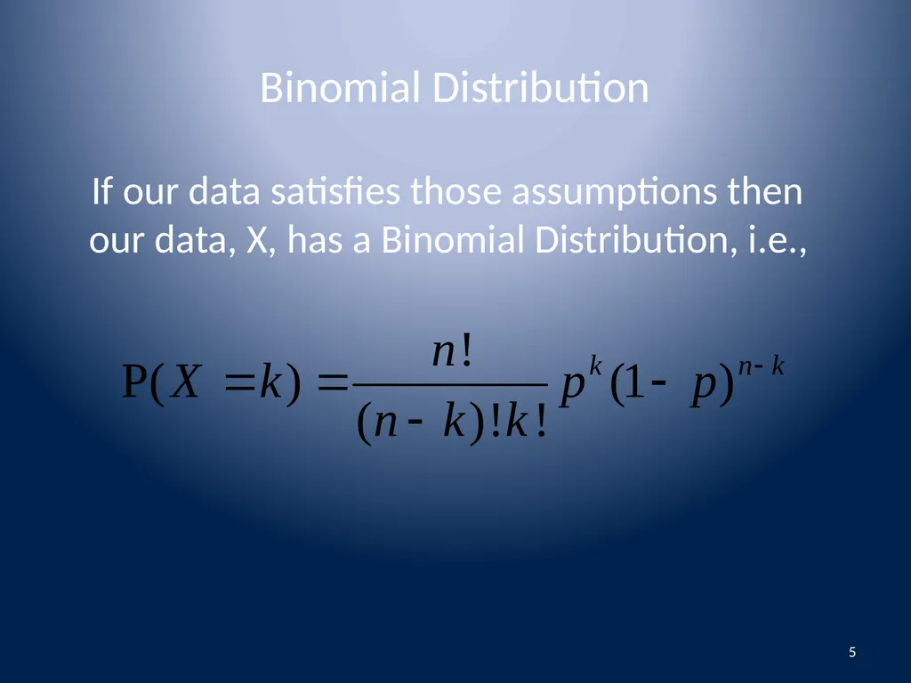 Attributes Data Binomial and Poisson Data 1 - slide 5 of 31