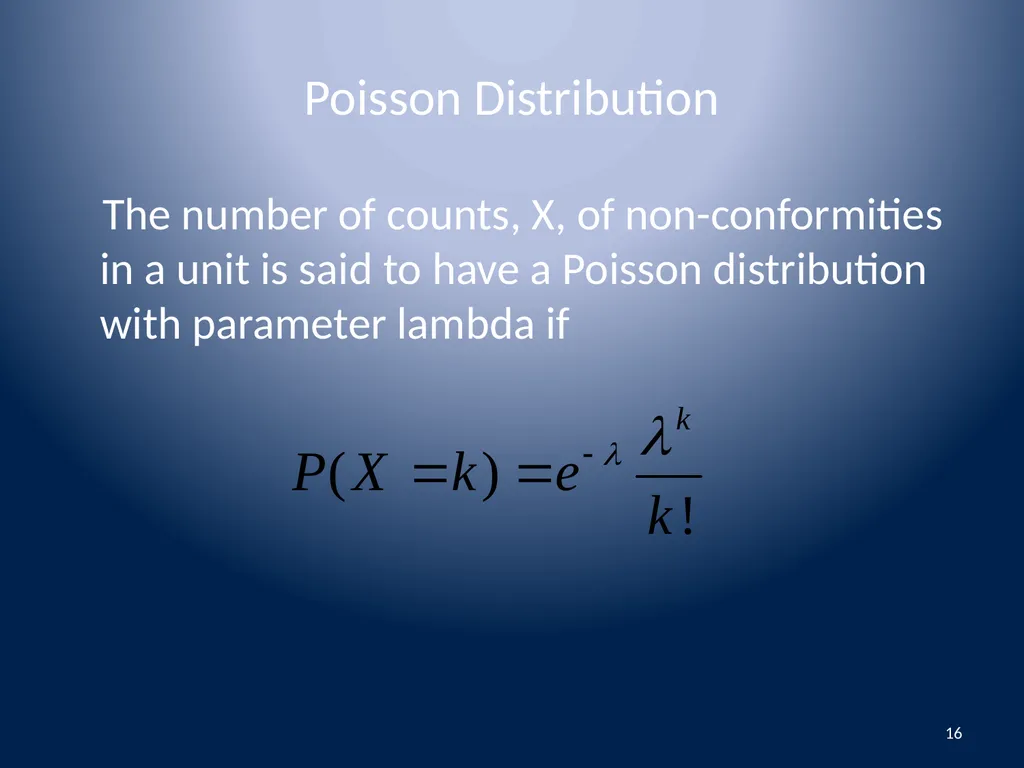 Attributes Data Binomial and Poisson Data 1 - slide 16 of 31