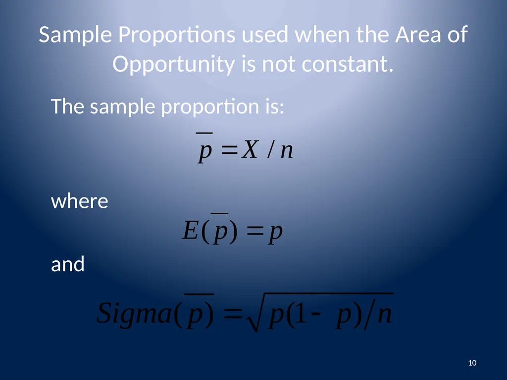 Attributes Data Binomial and Poisson Data 1 - slide 10 of 31