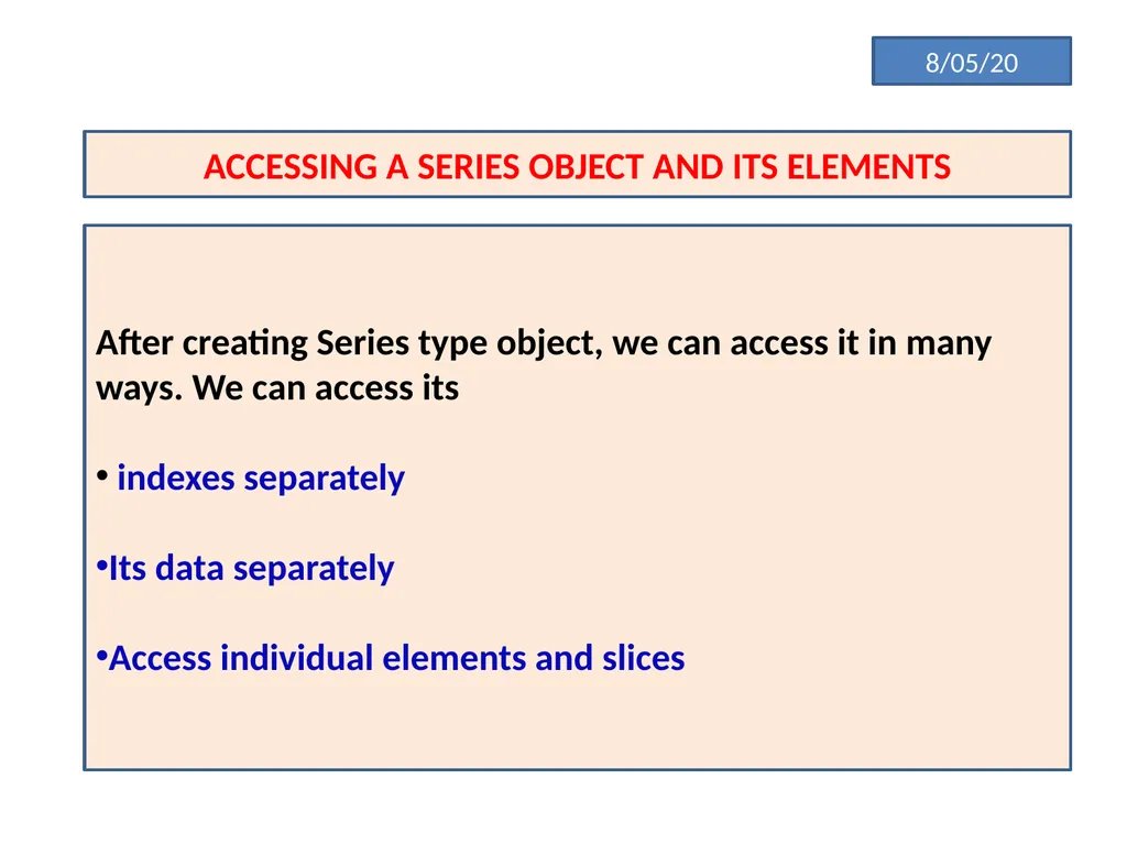 INTRODUCING PYTHON PANDAS PANDAS Pandas or Python - slide 23 of 54
