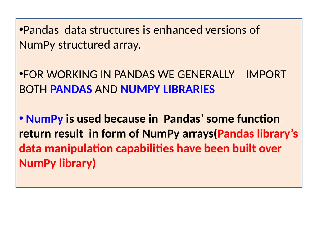 INTRODUCING PYTHON PANDAS PANDAS Pandas or Python - slide 6 of 54