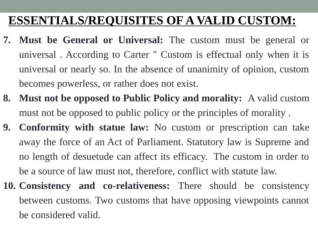 Custom: as a Source of law Sneha Singh “Basic - slide 17 of 18