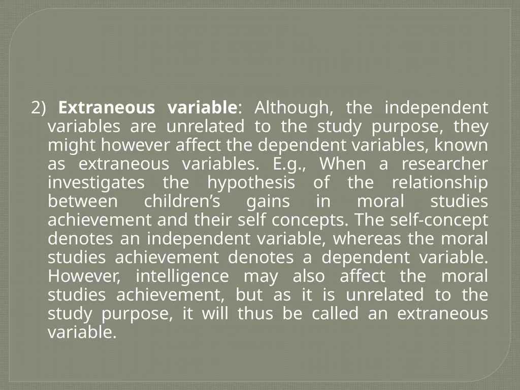 Research Design: Important Concepts In order to - slide 3 of 9
