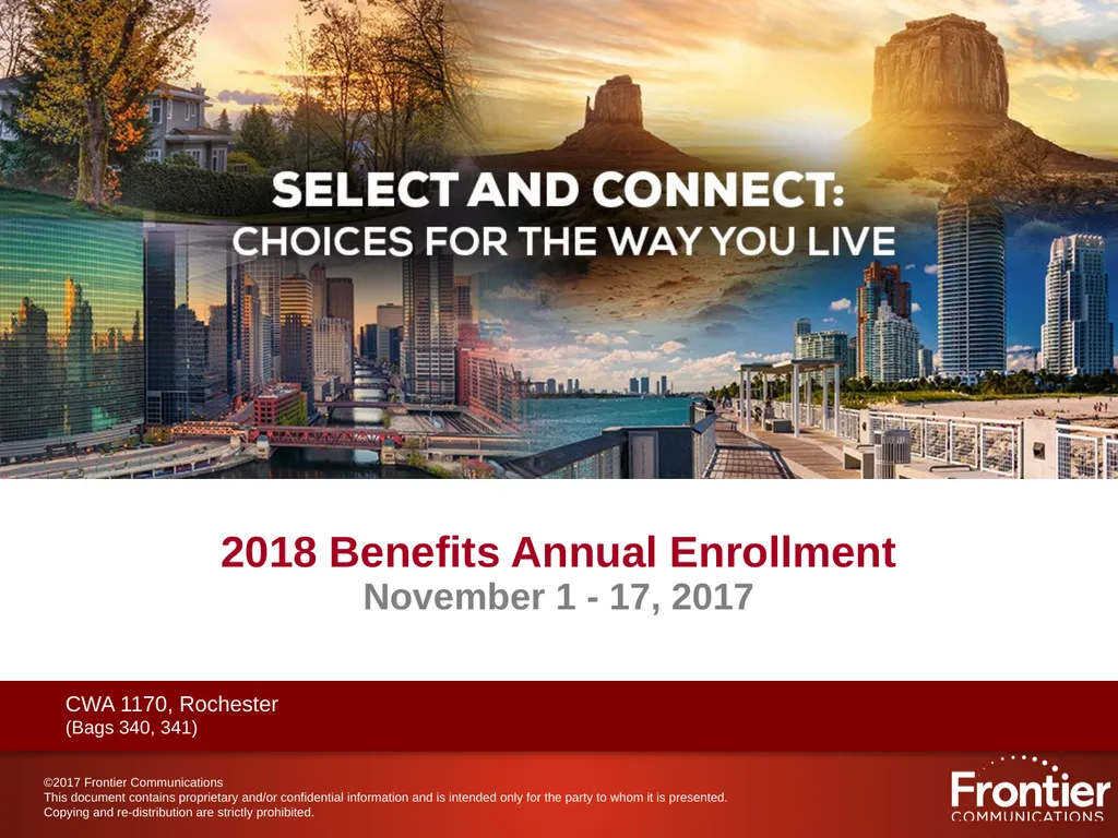 November 1 - 17, 2017 ©2017 Frontier