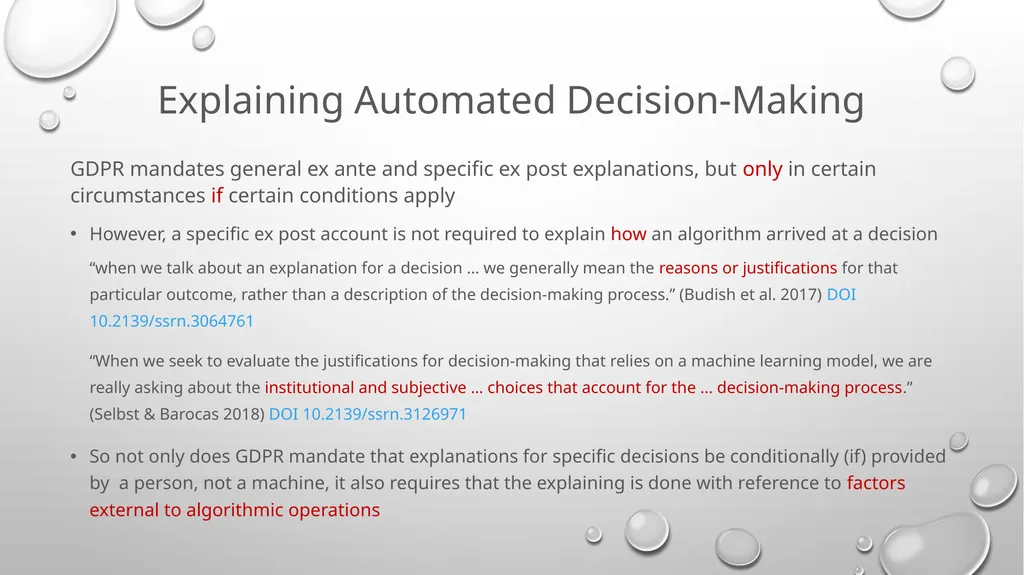 Right to an Explanation Considered Harmful Andy - slide 11 of 22