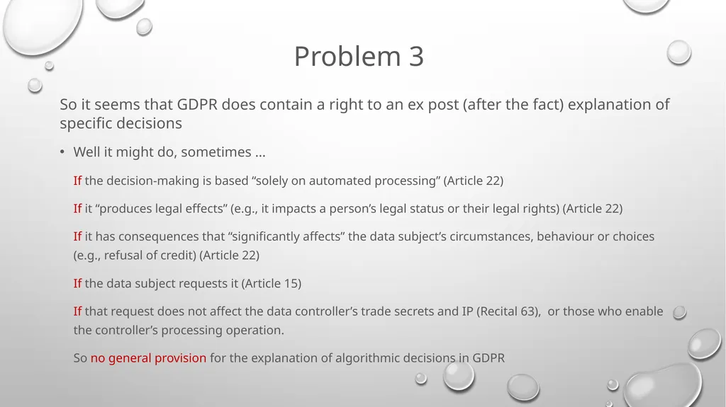 Right to an Explanation Considered Harmful Andy - slide 9 of 22