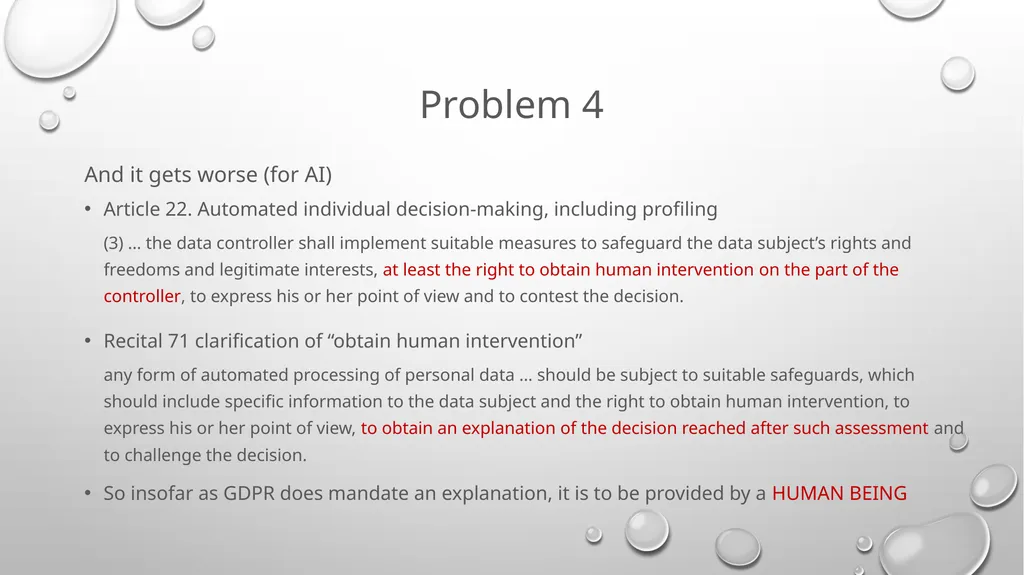 Right to an Explanation Considered Harmful Andy - slide 10 of 22