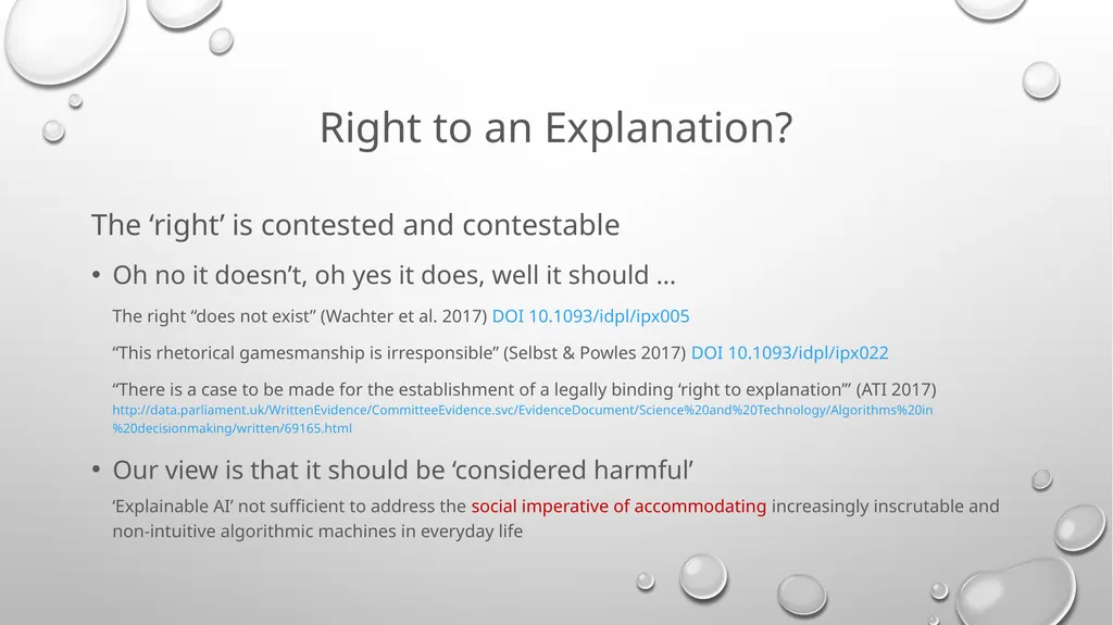 Right to an Explanation Considered Harmful Andy - slide 3 of 22