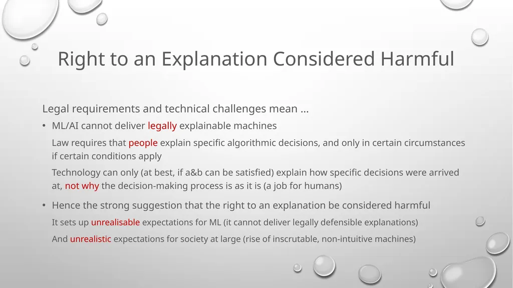 Right to an Explanation Considered Harmful Andy - slide 17 of 22