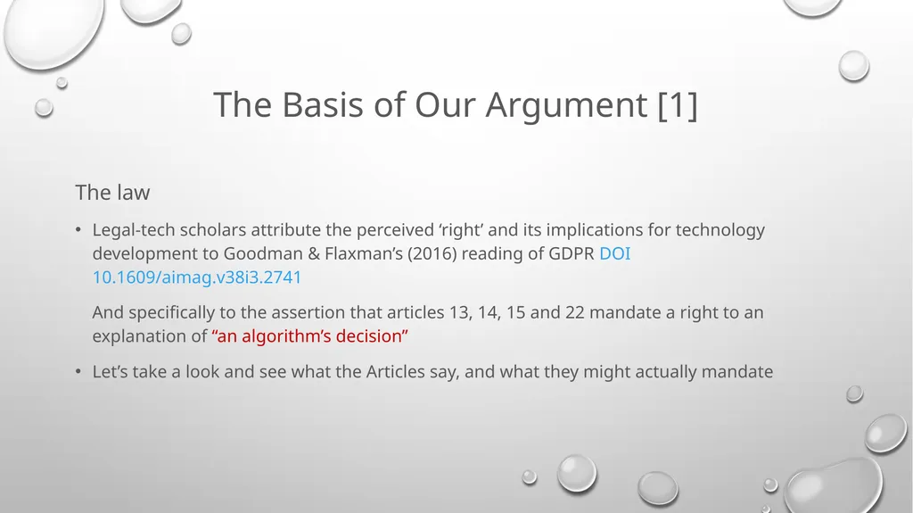 Right to an Explanation Considered Harmful Andy - slide 4 of 22
