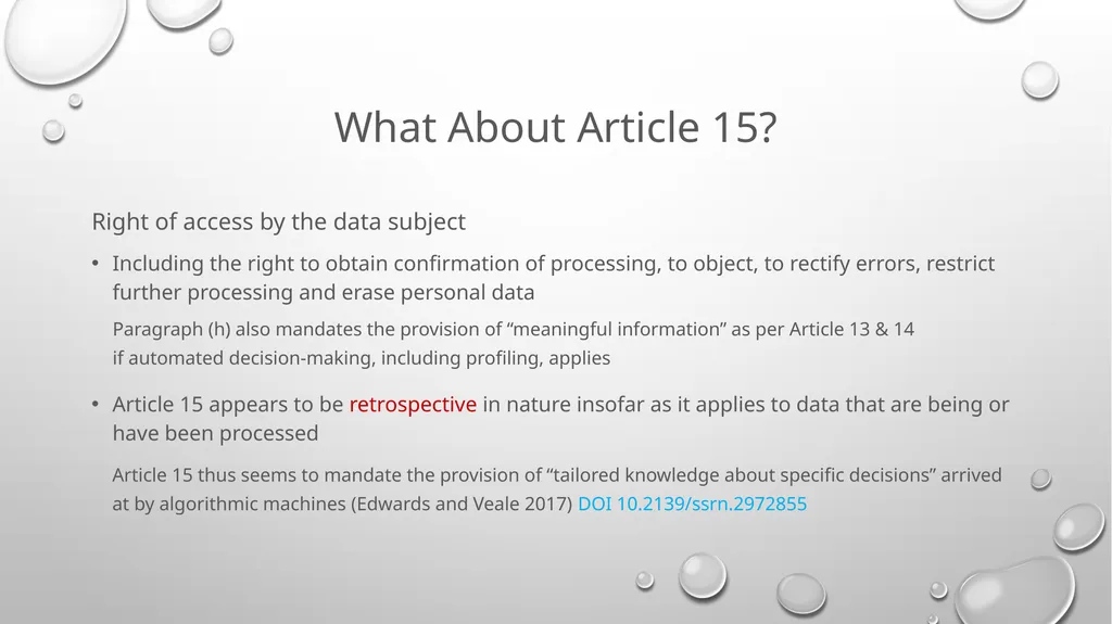 Right to an Explanation Considered Harmful Andy - slide 8 of 22