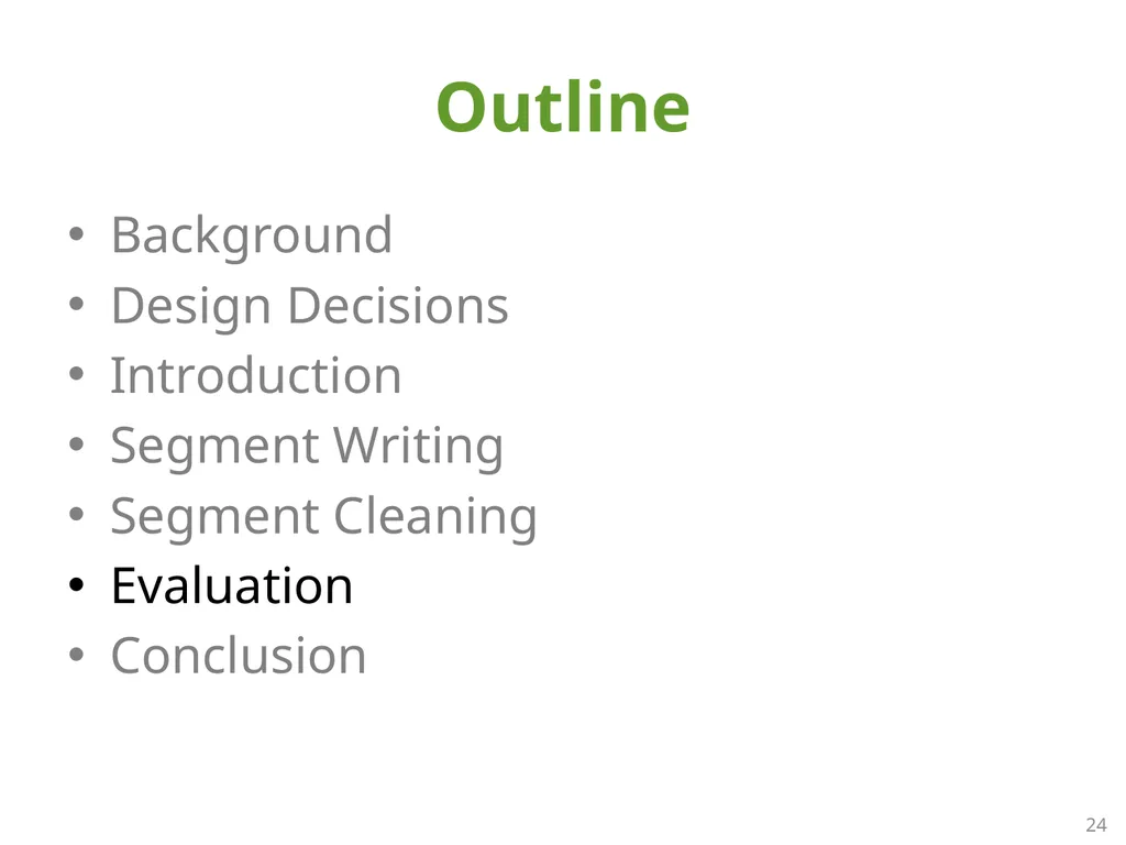 SFS: Random Write Considered Harmful in Solid - slide 24 of 34