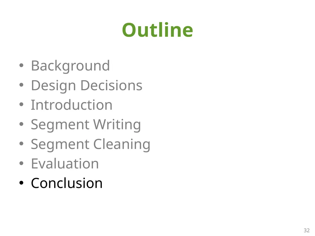 SFS: Random Write Considered Harmful in Solid - slide 32 of 34