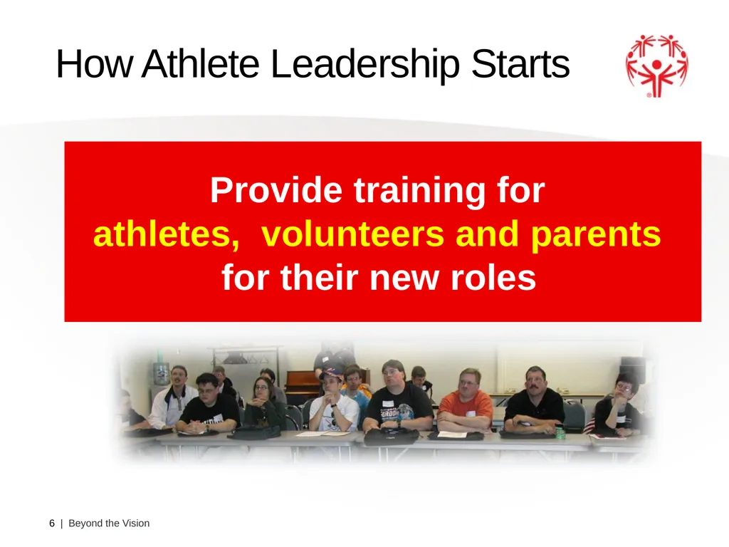 Beyond the Vision Athlete Leadership Presenter: - slide 6 of 14