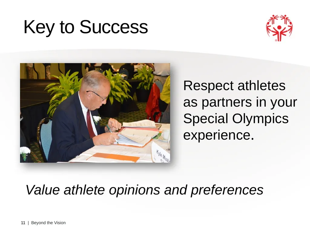 Beyond the Vision Athlete Leadership Presenter: - slide 11 of 14