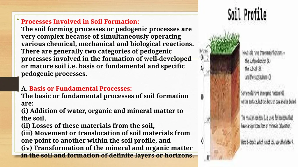 APPLIED GEOMORPHOLOGY – External Processes – SOIL - slide 24 of 28