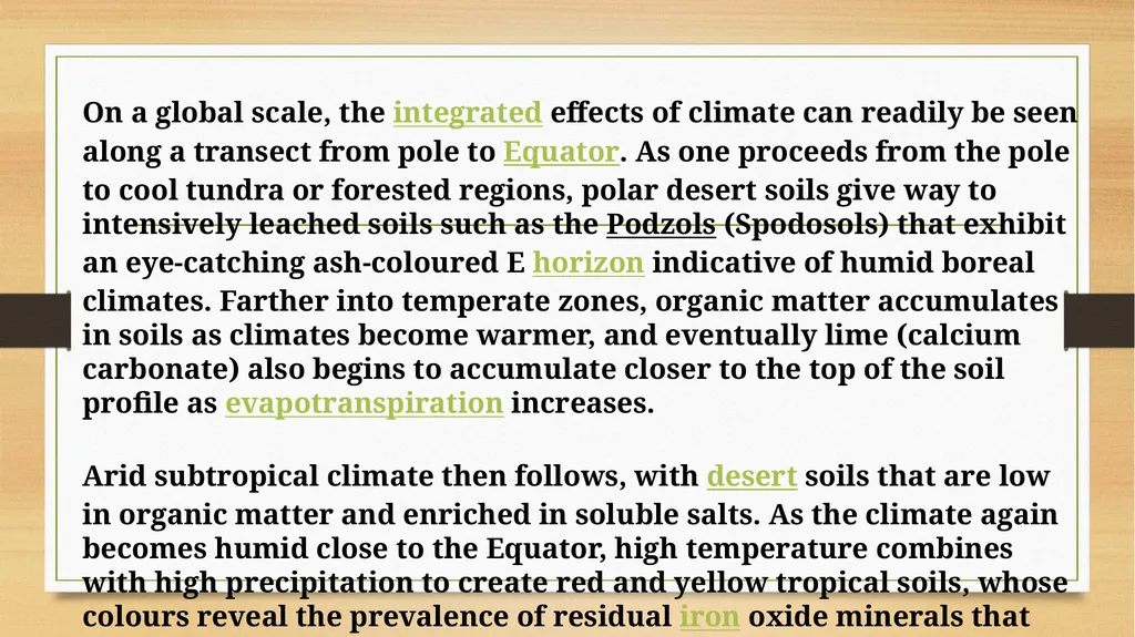 APPLIED GEOMORPHOLOGY – External Processes – SOIL - slide 10 of 28