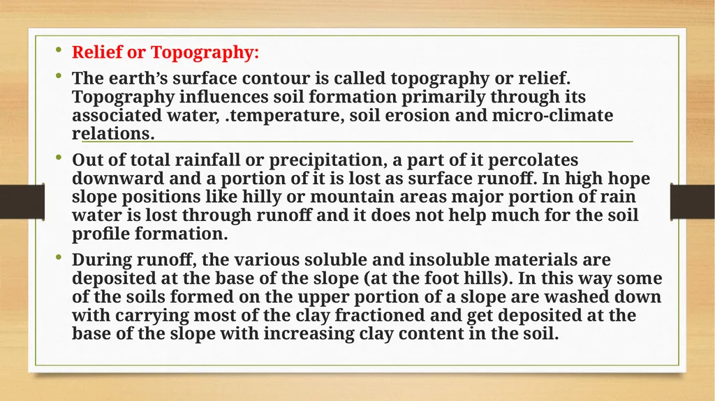 APPLIED GEOMORPHOLOGY – External Processes – SOIL - slide 15 of 28
