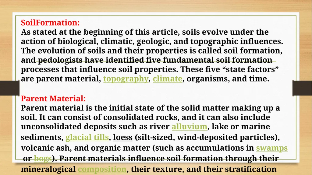 APPLIED GEOMORPHOLOGY – External Processes – SOIL - slide 6 of 28