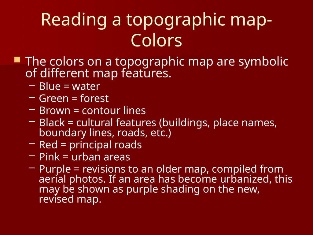 Mapping What is a map? It is a representation of - slide 15 of 20